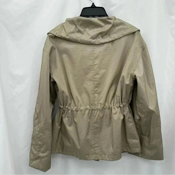 Platinum Utex Womens Lightweight Jacket XS Tan Hooded Pockets - Picture 4 of 15
